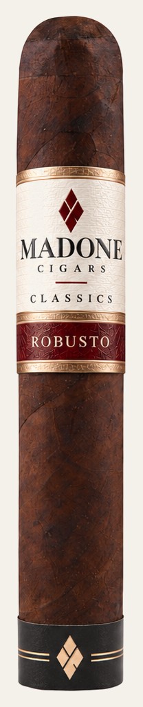 Madone Classics Robusto, 5 × 50, shown complete from cap to foot.